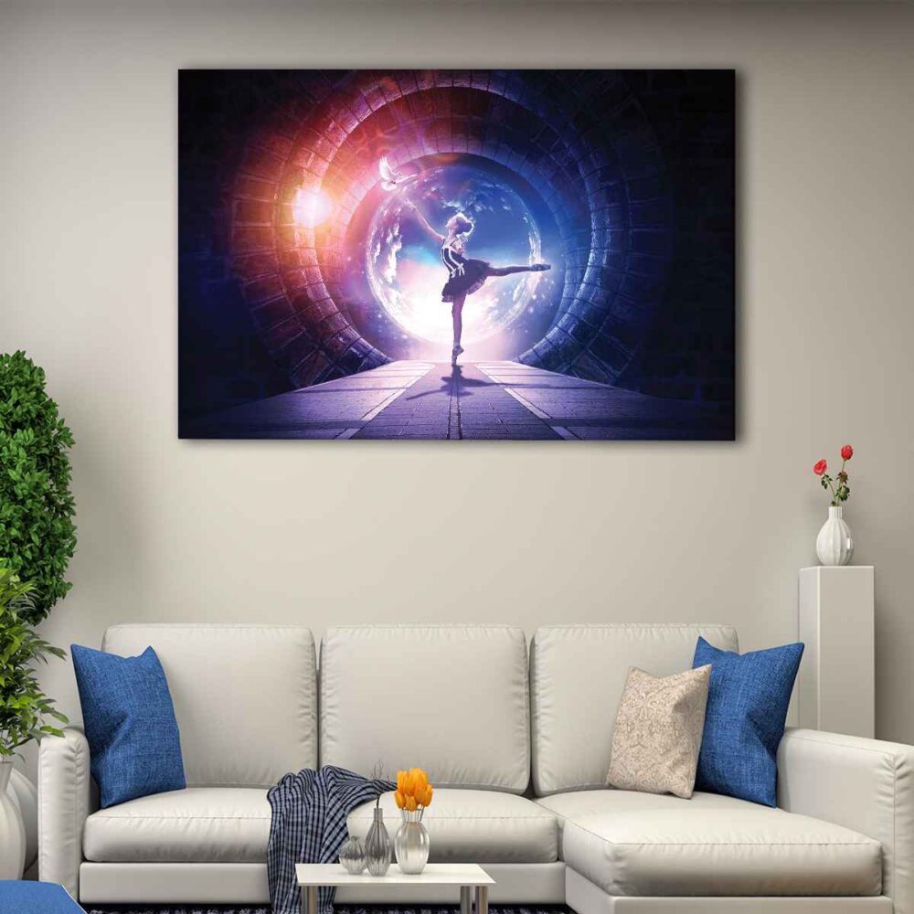 1 panels ballerina canvas art