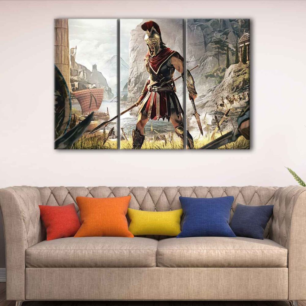 2 panels assassins creed odyssey canvas art