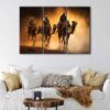 3 panels arabian camels canvas art