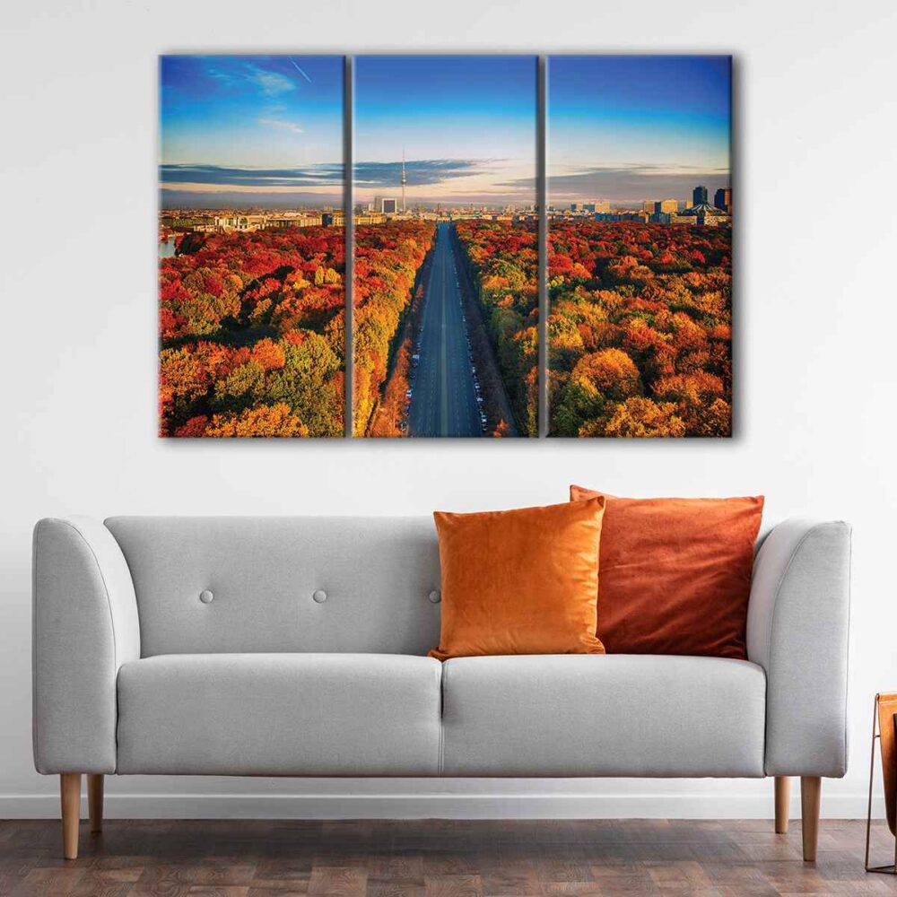 3 panels berlin autumn trees canvas art