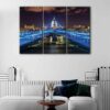 3 panels dublin at night canvas art