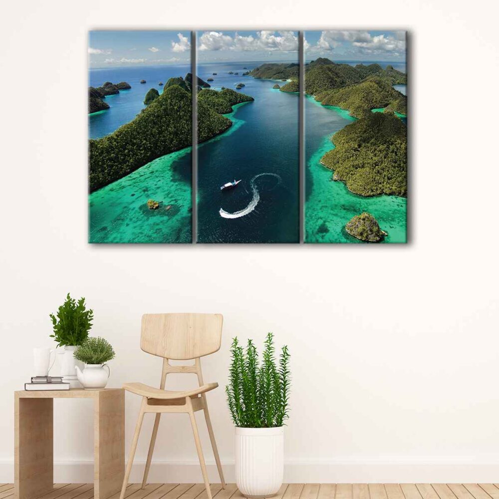 3 panels hawaii islands canvas art