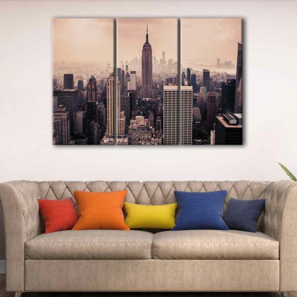 3 panels new york city towers canvas art