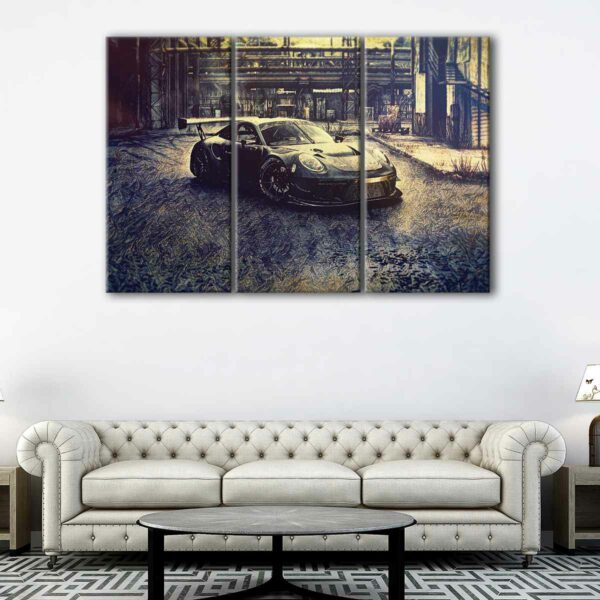 3 panels porsche 911 canvas art