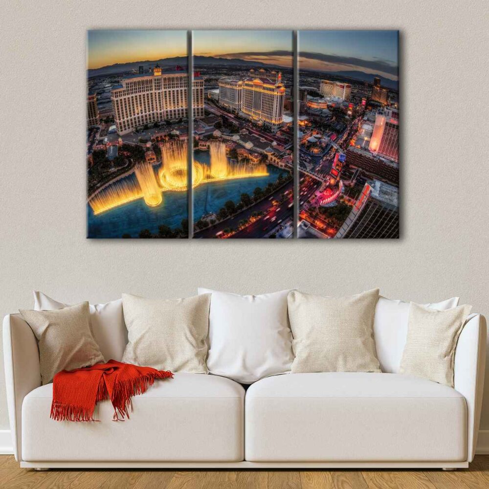 3 panels the bellagio canvas art