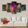 5 panels dublin graffiti canvas art