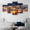 5 panels newfoundland island canvas art