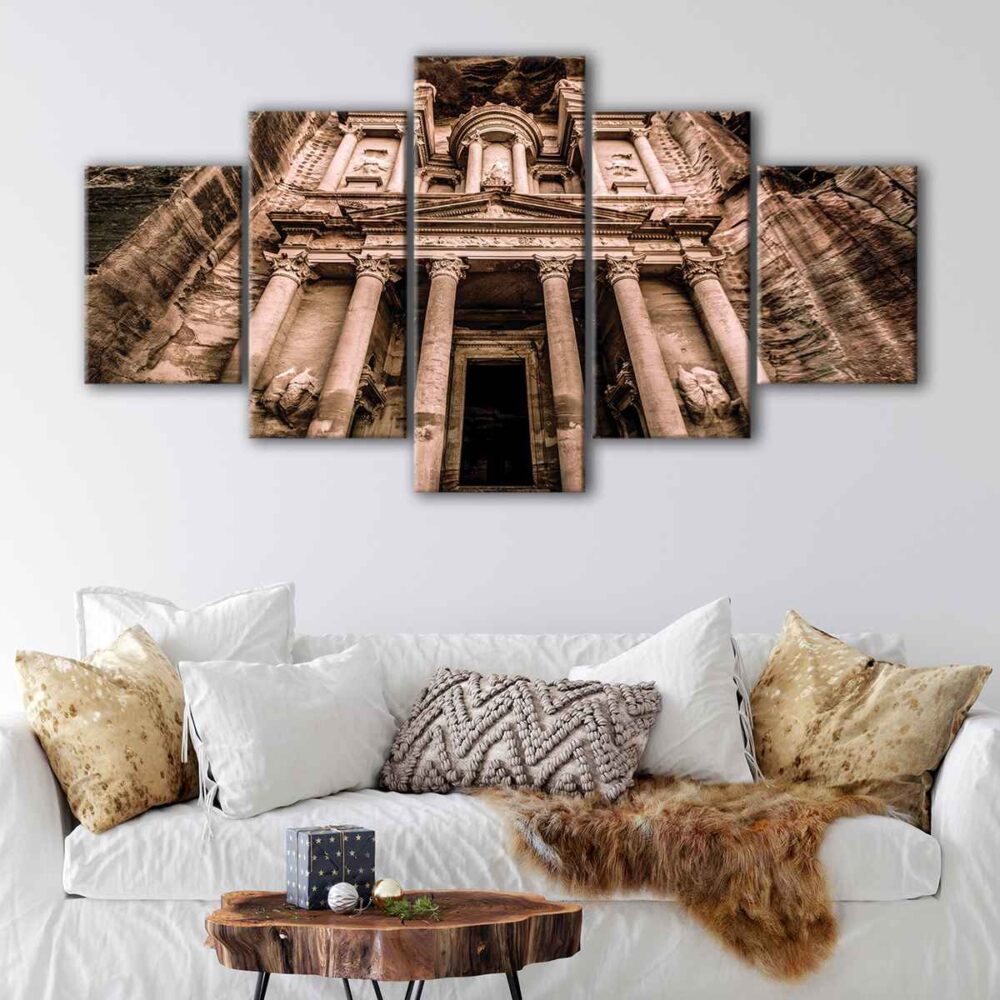 5 panels petra jordan canvas art