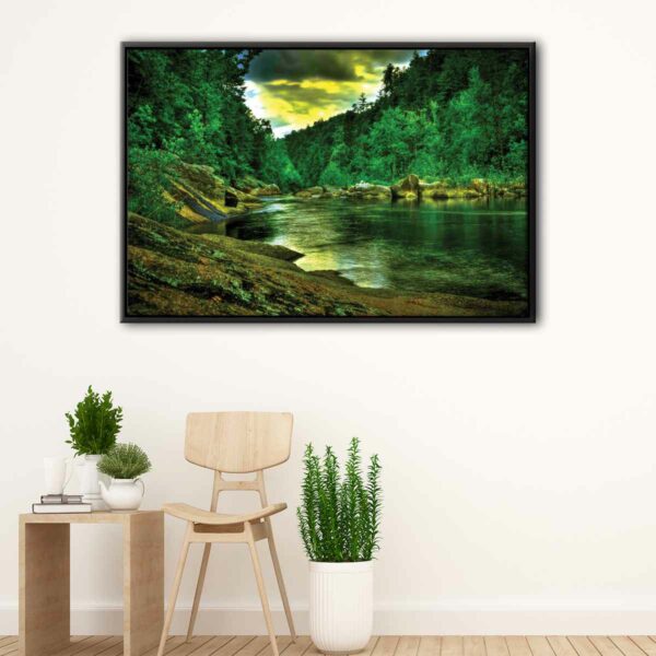 amazonia forest floating frame canvas