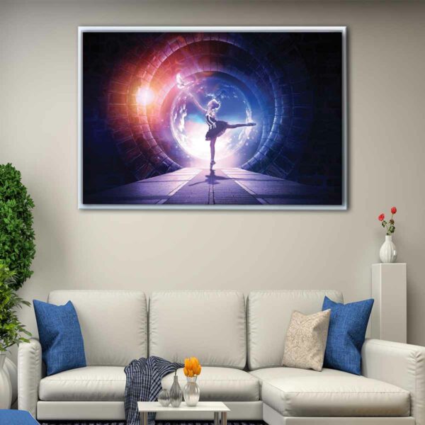 ballerina floating frame canvas