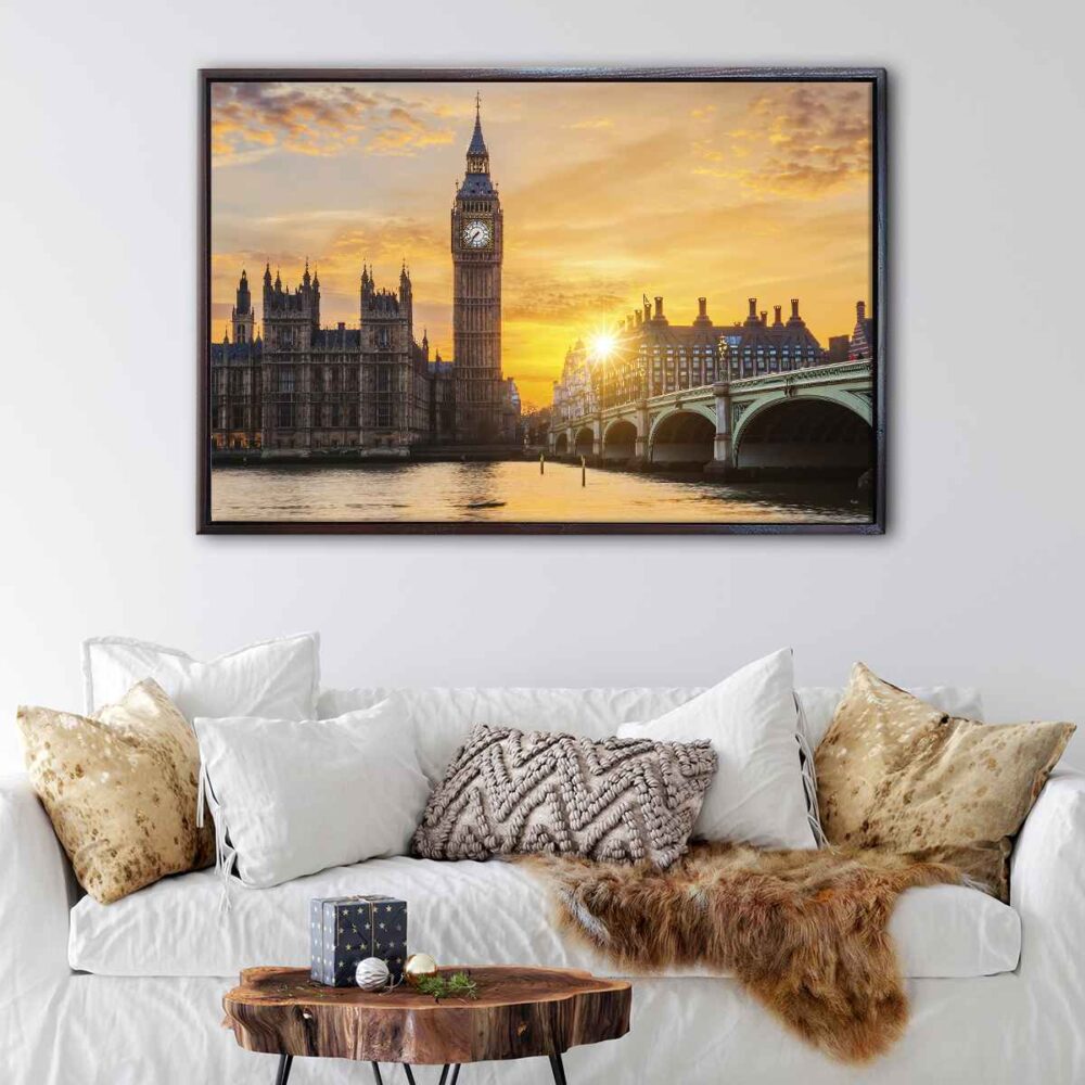 tableau Big Ben avec cadre flottant