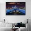 dublin at night floating frame canvas