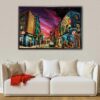 dublin graffiti floating frame canvas