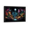 graffiti jungle framed canvas black frame