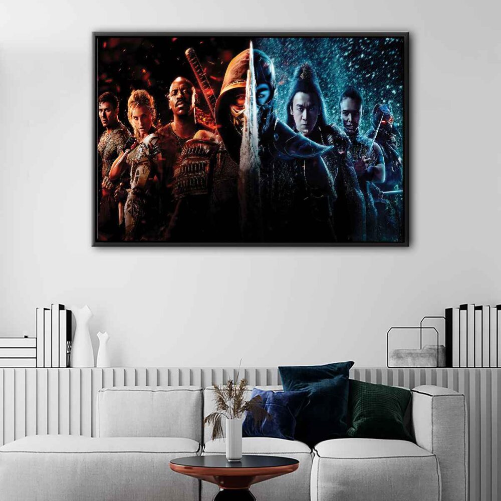 mortal kombat floating frame canvas