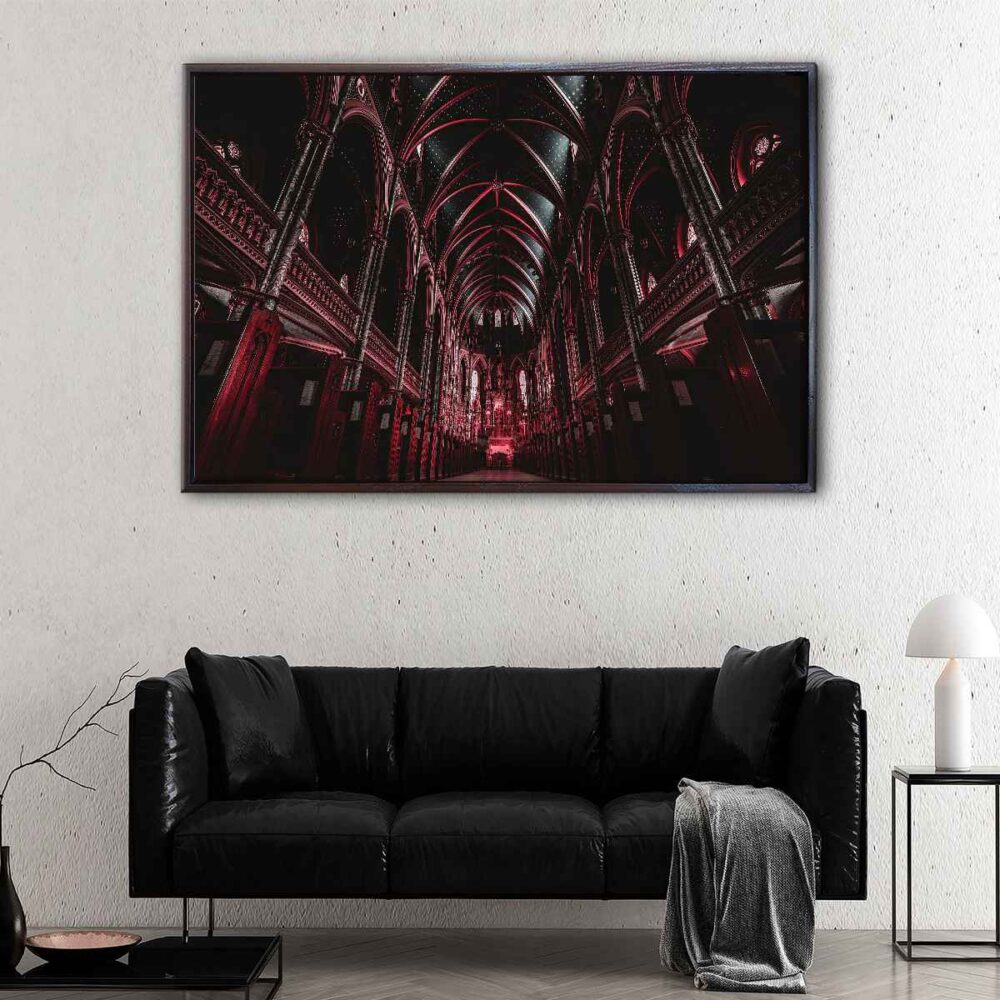 notre dame ottawa floating frame canvas