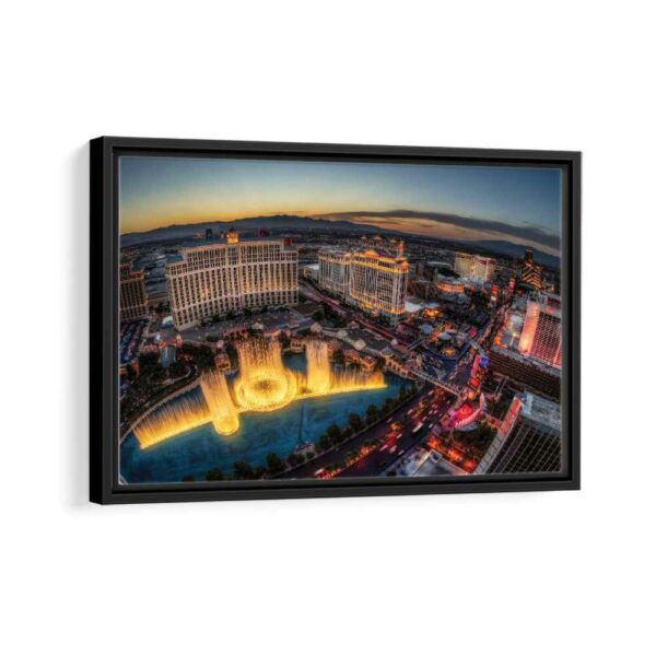 the bellagio framed canvas black frame