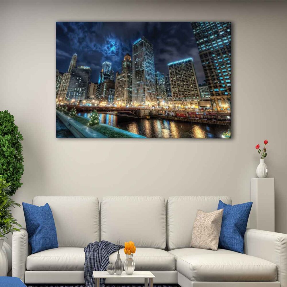 1 panels chicago skyscrapers canvas art