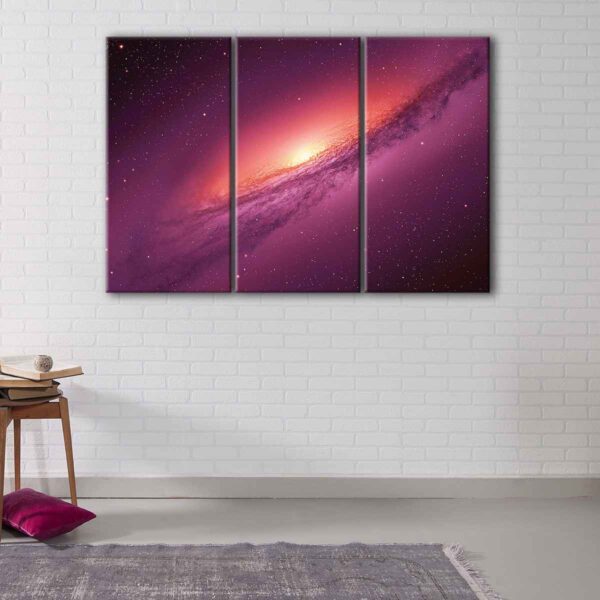  tableau tryptique galaxie violette