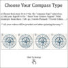 Rustic push pin usa map compass customization