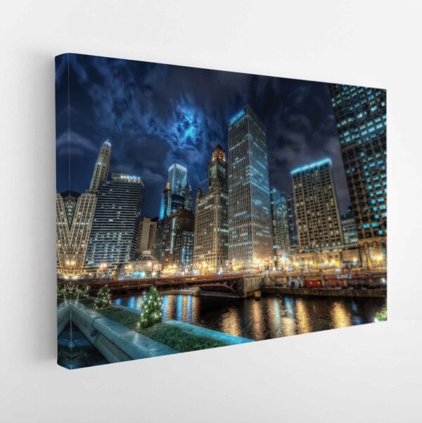  tableau sur toile imprimée les gratte-ciel de chicago