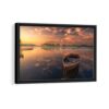 lake ringerike framed canvas black frame