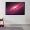 tableau galaxie violette avec cadre flottant