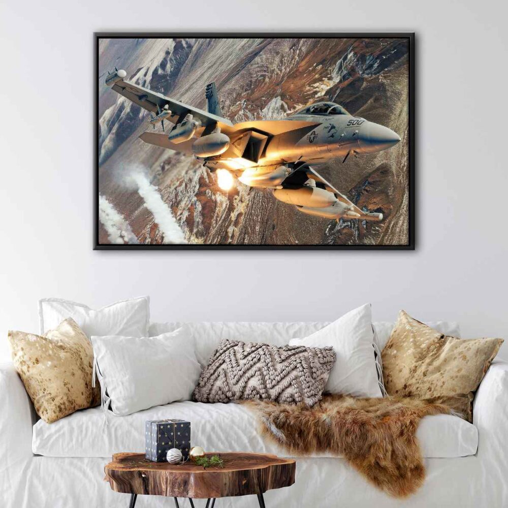 f18 hornet floating frame canvas