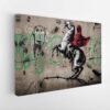 horse rider stretched canvas