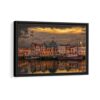 old port of maassluis framed canvas black frame