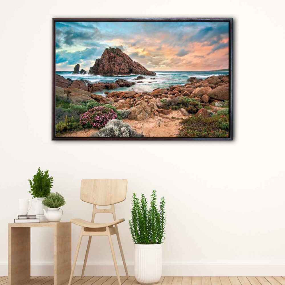 west beach australia floating frame canvas