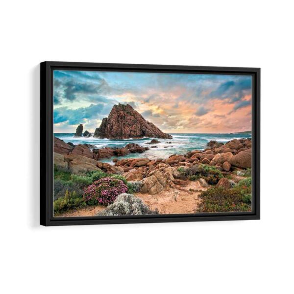 west beach australia framed canvas black frame