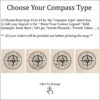 Vintage world push pin map compass customization