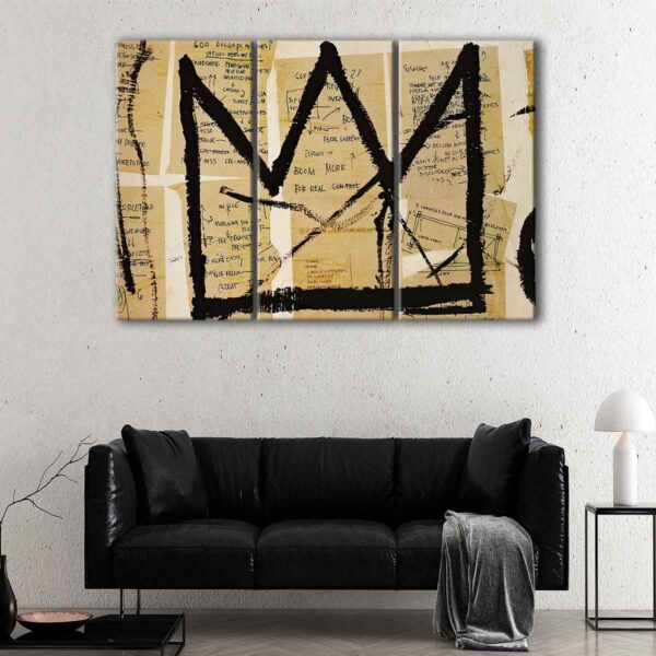 3 panels crown canvas art