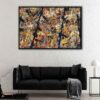 blue poles floating frame canvas