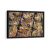 blue poles framed canvas black frame