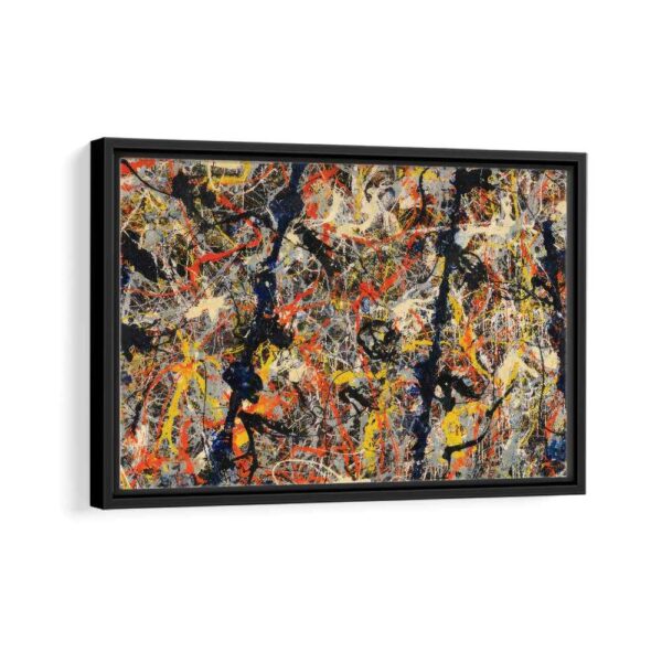 blue poles framed canvas black frame