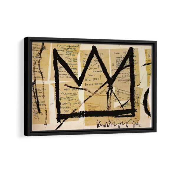 crown framed canvas black frame