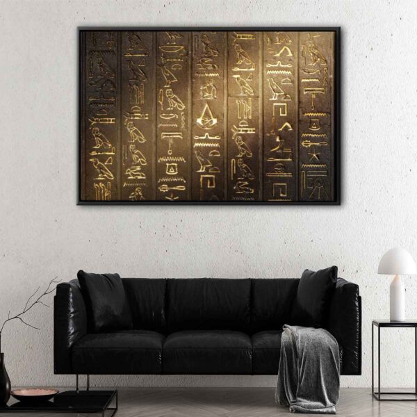 egyptian hieroglyphs floating frame canvas