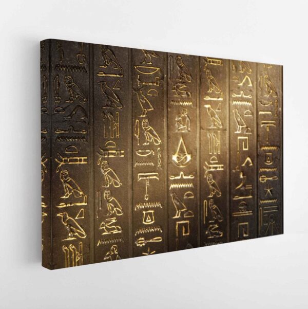 egyptian hieroglyphs stretched canvas