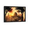 jerusalem framed canvas black frame