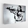 mona lisa graffiti stretched canvas