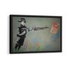 parking graffiti framed canvas black frame