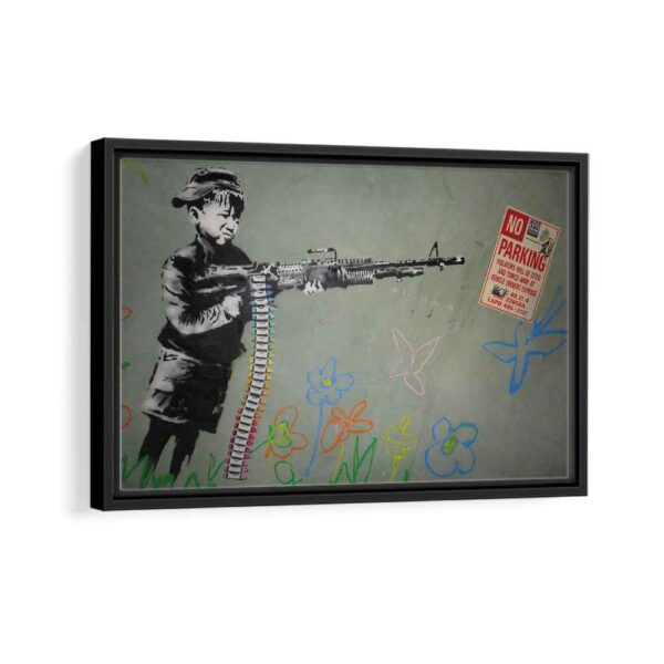 parking graffiti framed canvas black frame