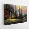 thomas kinkade peaceful retreat stretched canvas