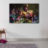 1 panel superheroes abstract canvas art