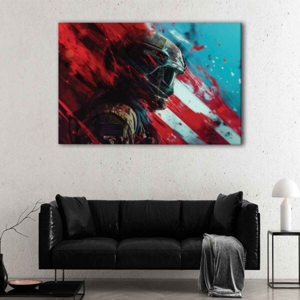 1 panel us marine soldier canvas art