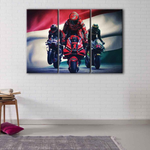 3 panels biker boyz canvas art