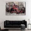 3 panels charles leclerc f1 canvas art