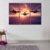 3 panels f22 raptor canvas art